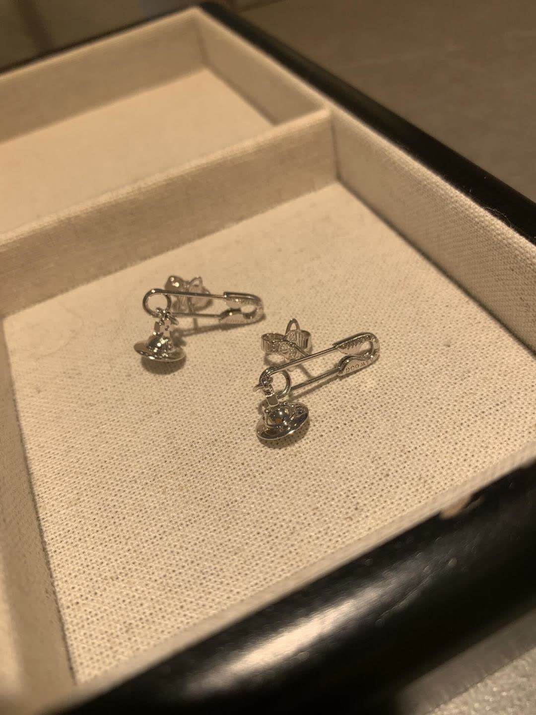 Vivienne Westwood Silver Safety Pin Earrings